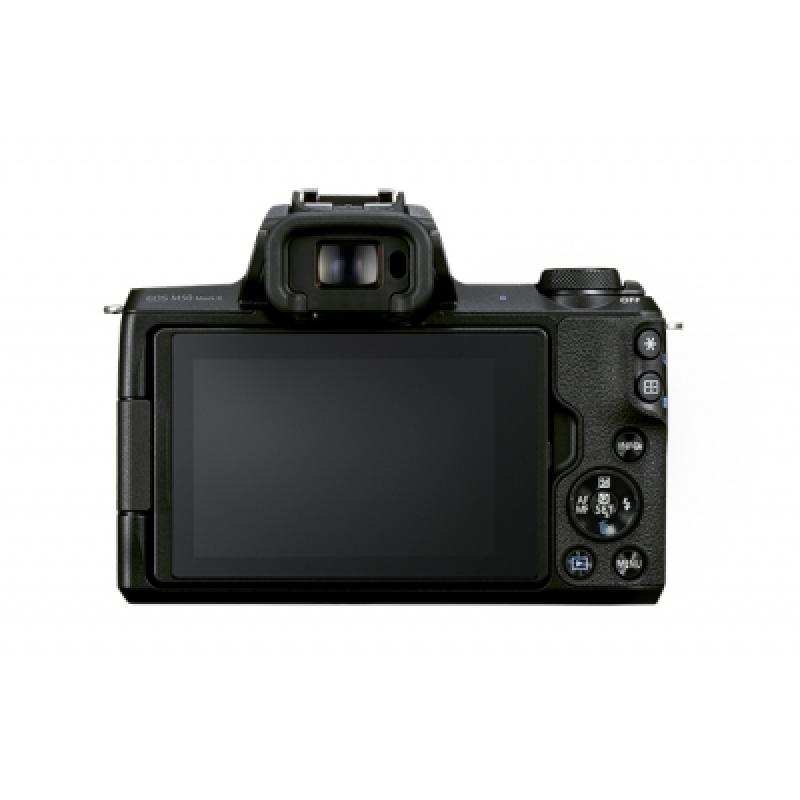 Canon Camara digital eos m50 mark ii ef-m15-45 f/3.5-6.3 is stm + adaptador ef-eos m