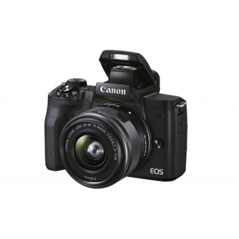 Canon Camara digital eos m50 mark ii ef-m15-45 f/3.5-6.3 is stm + adaptador ef-eos m