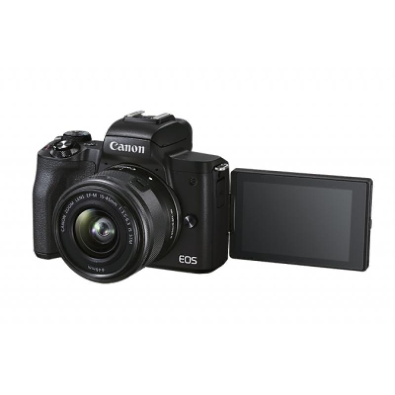 Canon Camara digital eos m50 mark ii ef-m15-45 f/3.5-6.3 is stm + adaptador ef-eos m