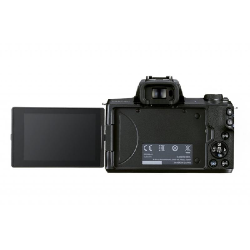 Canon Camara digital eos m50 mark ii ef-m15-45 f/3.5-6.3 is stm + adaptador ef-eos m