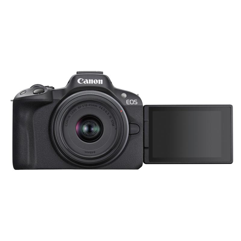 CANON CAMARA EOS R50 MIRRORLESS DE 24.2MP + LENTE RF-S 18-45 F/4.5-6.3 IS STM KIT