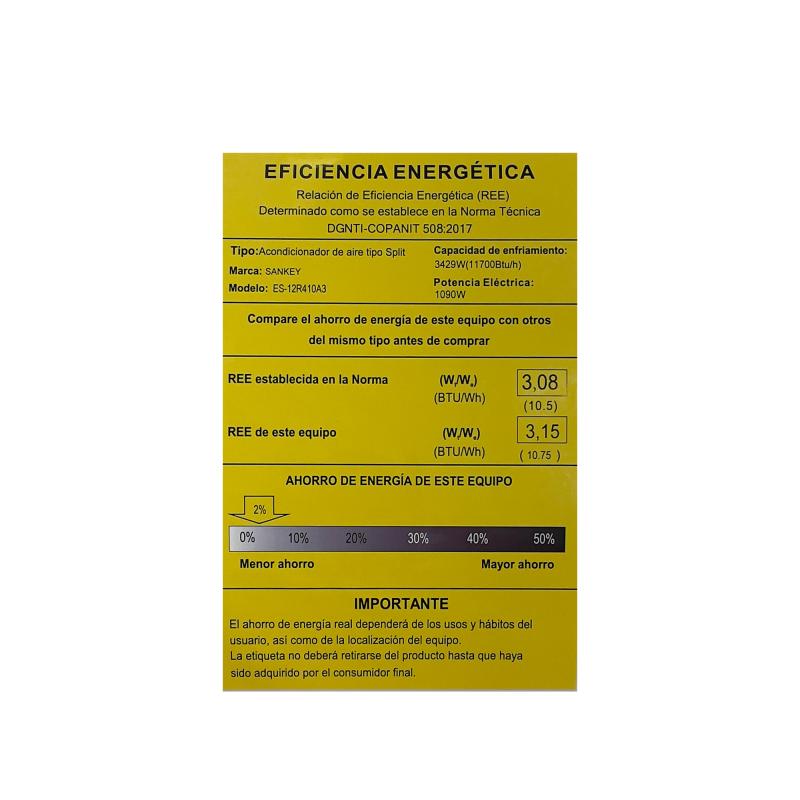 SANKEY AIRE ACONDICIONADO SPLIT DE 11700BTU NO INVERTER ES12R410A2/A3