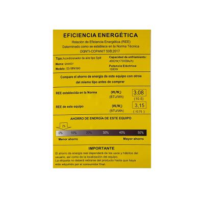 Sankey Aire acondicionado split de 17000btu no inverter es18r410a