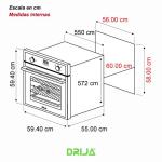 DRIJA HORNO EMPOTRABLE A GAS EUROPA 60