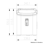 DRIJA FABRICADOR DE HIELO COLOR ACERO FH18