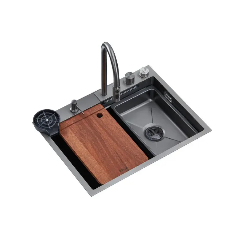 Drija Fregador empotrable con grifo cascada multifuncional 68cm cirella