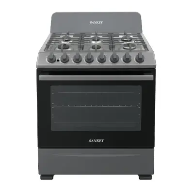 Sankey Estufa a gas de 30" con 6 quemadores gris titanio tt6