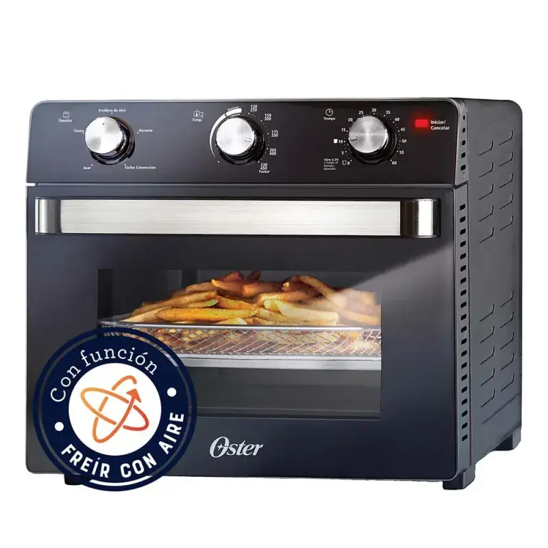 Oster Horno con freidora de aire de 22l con recubrimiento antiadherente negro maf1s
