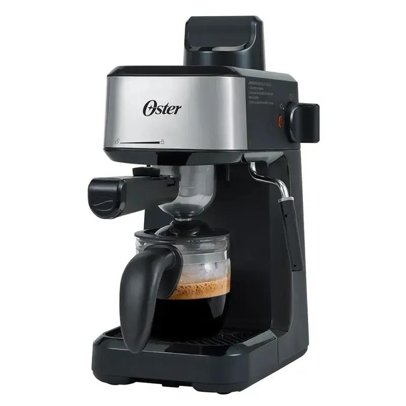 Oster Cafetera de vapor para espresso y cappuccino capacidad de 2 tazas stem3300