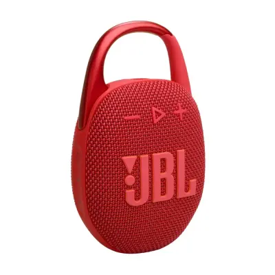 Bocina portátil JBL clip5 color rojo resistente al agua y polvo