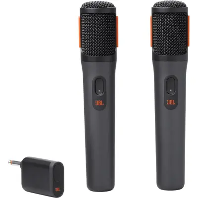 Jbl 2 micrófonos inalámbricos partybox recargables 2.4 ghz