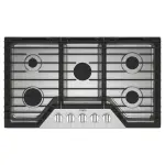 Whirlpool Estufa empotrable a gas 36" de 5 quemadores 5036ps