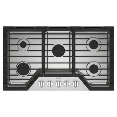Whirlpool Estufa empotrable a gas 36" de 5 quemadores 5036ps