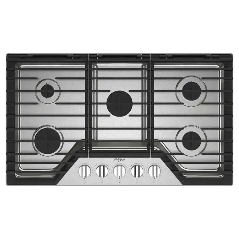 Whirlpool Estufa empotrable a gas 36" de 5 quemadores 5036ps