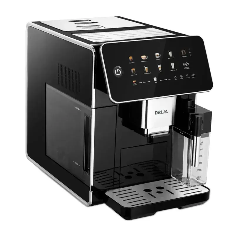 Drija Cafetera de 12 tazas espresso y capuccino panel digital molino integrado afogatto