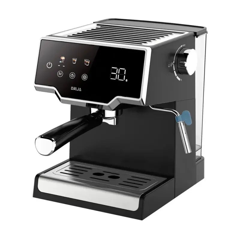 Drija Cafetera de 8 tazas espresso y capuccino sistema digital con sistema espumador mocca