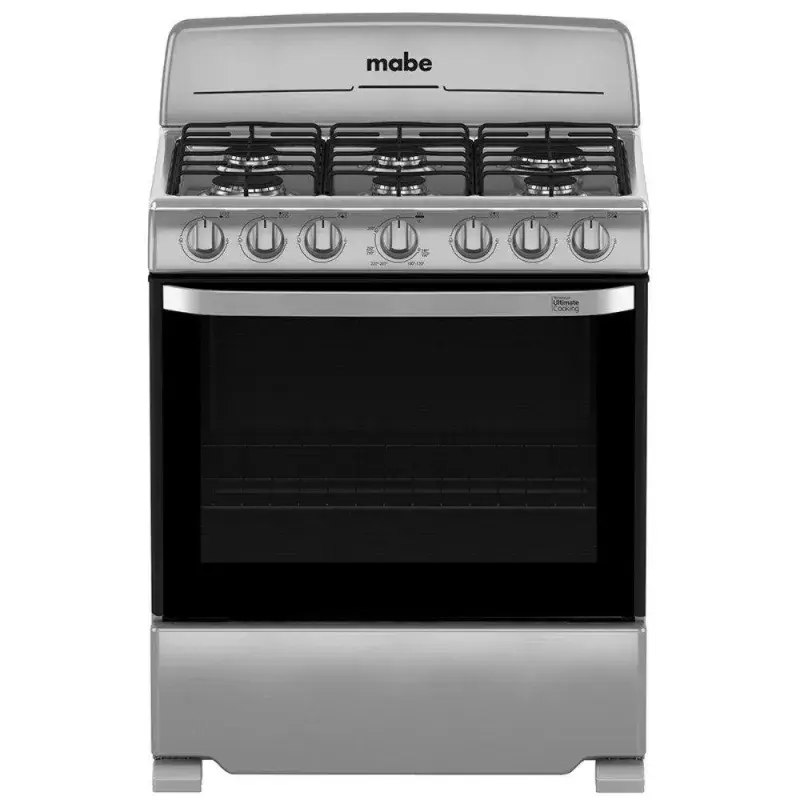 Mabe Estufa de 30" 6 quemadores plata mercury em7641