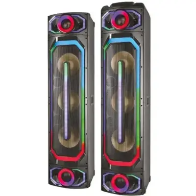Sankey Bocinas doble led potencia 200w rms bluetooth karaoke
