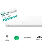 Hisense Mini split inverter 9000 btu gas r32 ecológico auto limpieza filtro 4 en 1 atr092