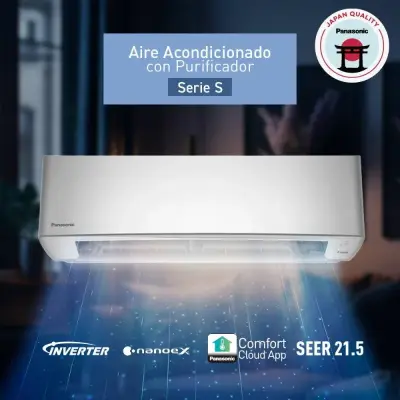 Panasonic Aire acondicionado inverter serie s de 20400btu cscus18