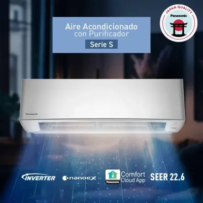 Panasonic Aire acondicionado inverter serie s de 13600btu cscus12
