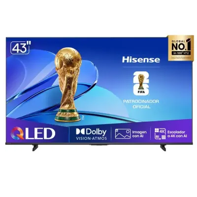 Hisense Smart tv de 43" qled uhd 4k vidaa tv q6qv