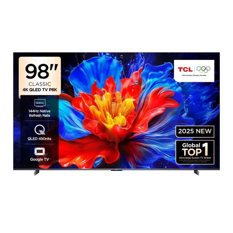 Tcl Smart tv de 98" qled 4k 144hz google tv p8k