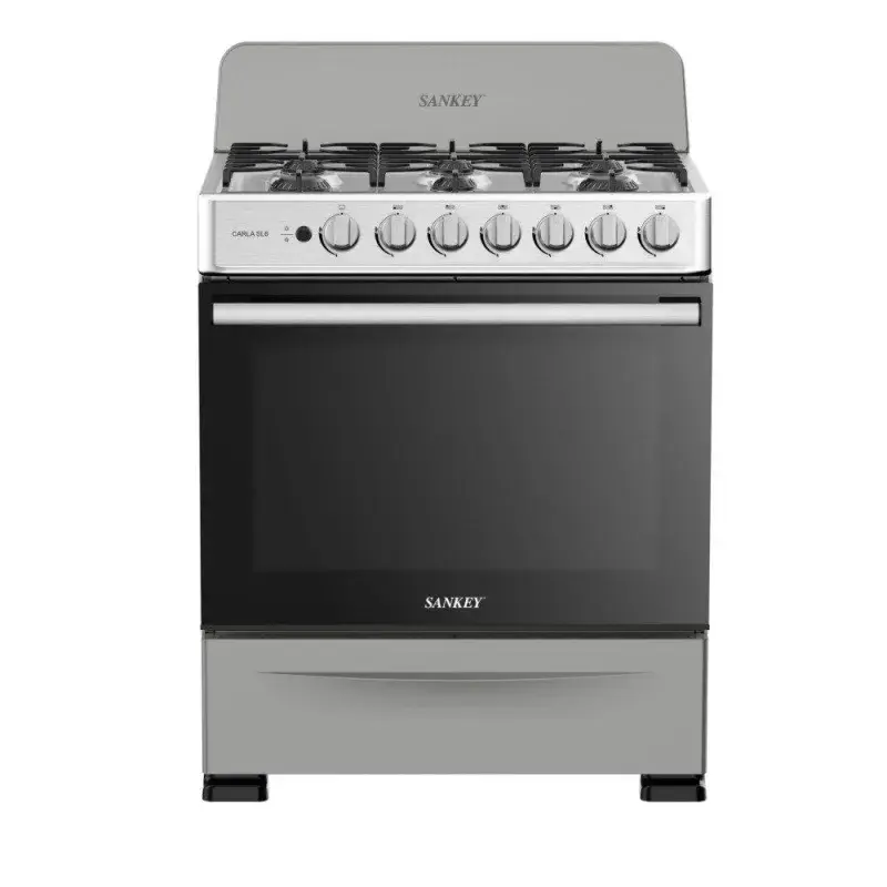 Sankey Estufa a gas de 30" 6 quemadores color gris