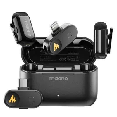 Maono Kit microfonos de solapa inalambricos wave t1 mini