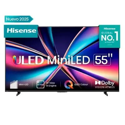 Hisense Smart tv de 55" uled miniled 4k ai vidaa tv u6qv