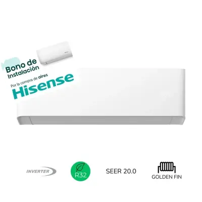 Hisense Aire acondicionado split inverter de 36000btu gas r32 atr