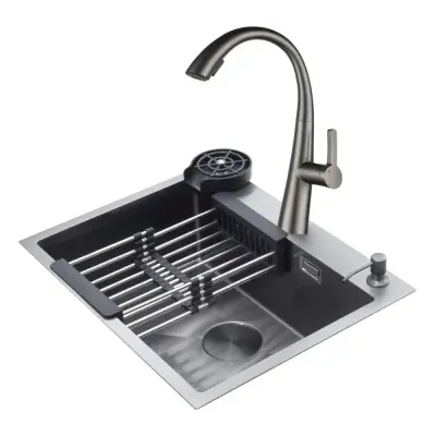 Drija Fregador empotrable de 61cm acabado en acero bolonia