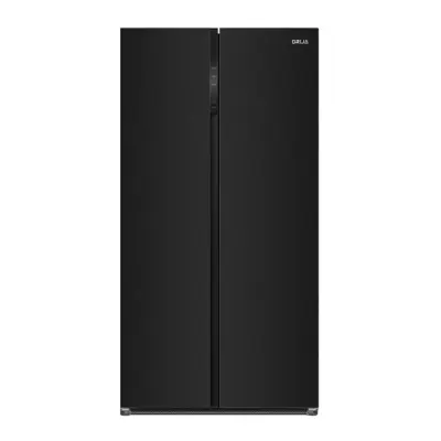 Drija Refrigerador side by side de 23cuft inverter diseño vidrio negro