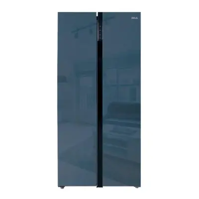 Drija Refrigerador side by side de 18cuft diseño espejo azul inverter