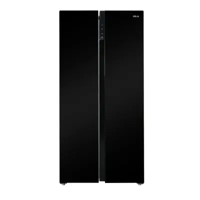 Drija Refrigerador side by side de 18cuft diseño negro espejo inverter