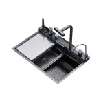 Drija Fregador empotrable grifo digital integrado doble cascada 84cm capri