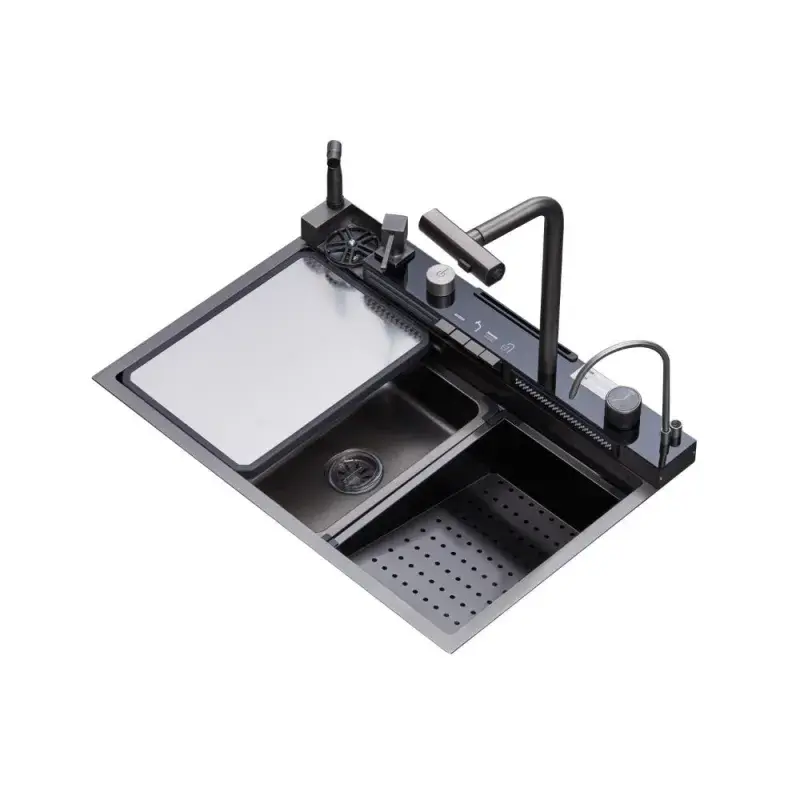 Drija Fregador empotrable grifo digital integrado doble cascada 84cm capri