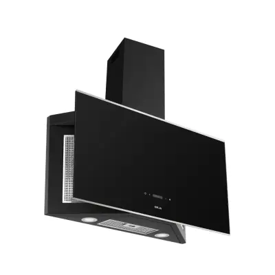Drija Extractor de grasa de pared de 90cm diseño de vidrio negro