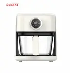 Sankey Freidora de aire de 3l con jarra de vidrio color blanca frw3013