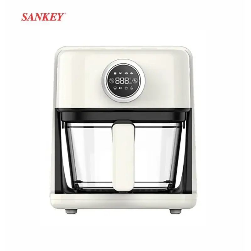 Sankey Freidora de aire de 3l con jarra de vidrio color blanca frw3013
