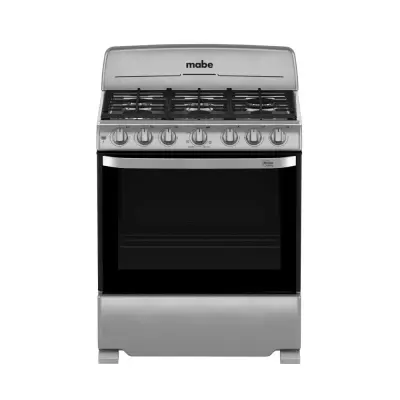 Mabe Estufa de 30" a gas 6 quemadores color plata cem7641