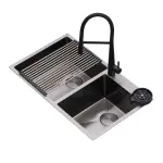 Drija Fregador empotrable con sistema antiruido de 84cm lucca