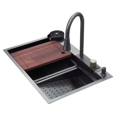 Drija Fregador empotrable doble funcion agua fria y caliente 75cm siena