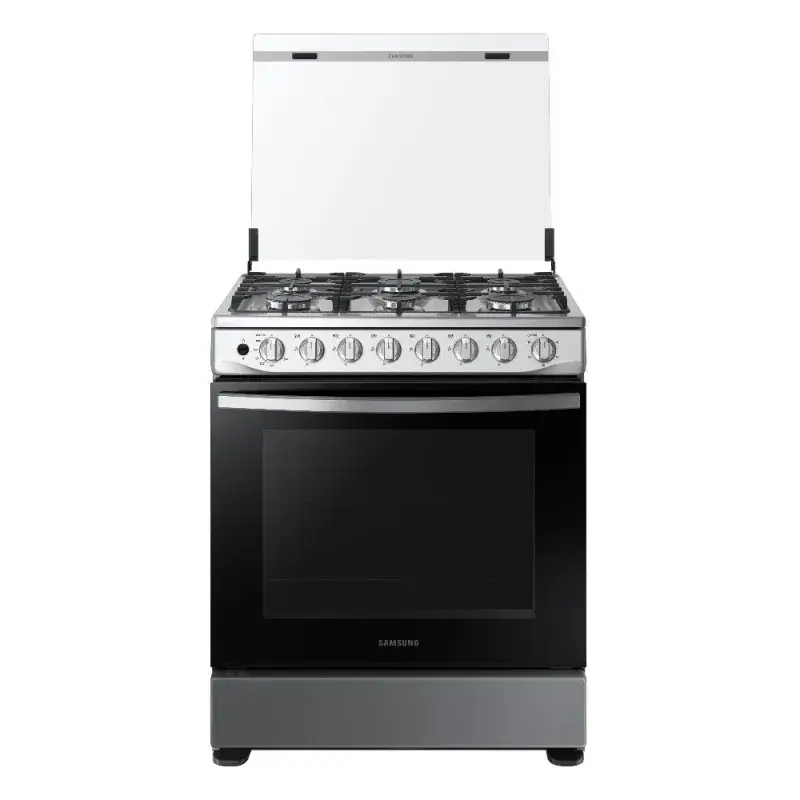 Samsung Estufa a gas 6 quemadores con tapa de vidrio nx52t5511ls