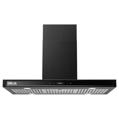 Drija Extractor de grasa tipo isla 90cm color negro quadrato 90