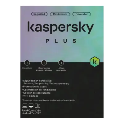 Kaspersky Licencia de antivirus para 1 dispositivo 1 año