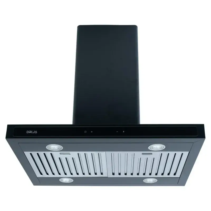 Drija Extractor de grasa tipo isla 75cm color negro quadrato 76
