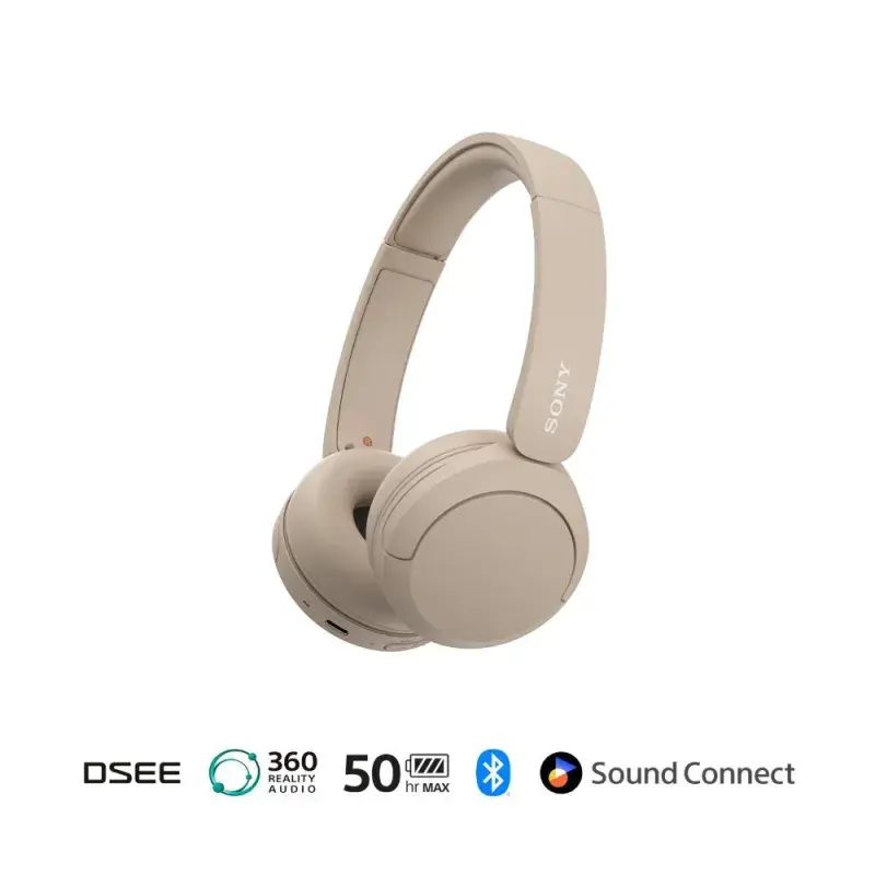 Sony Audifonos inalambricos de diadema color crema whch520