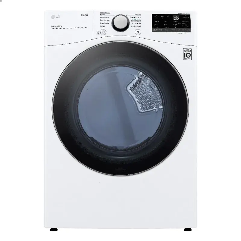 Lg Secadora carga frontal con sensor de secado sensor dry y conectivdad thinq de 22kg df22wv2