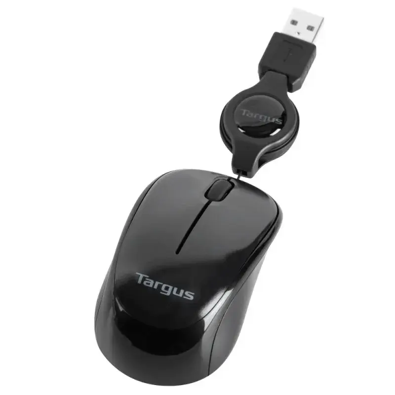 Targus Mouse alambrico optico con cable retractil amu75